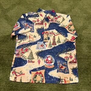 VTG Kids Reyn Spooner Mele Kalikimaka 2010 Limited Christmas Hawaiian Shirt